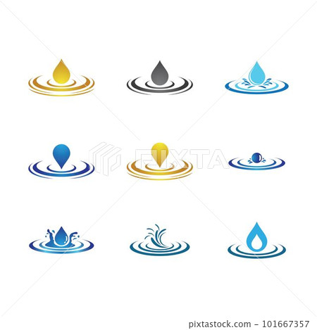 Water drop vector icon 101667357