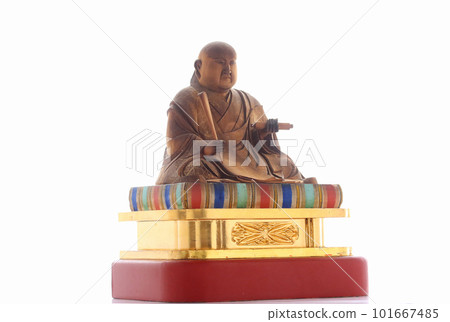 Seated statue of Saint Nichiren Buddhist statue Founder of Nichiren sect 9 Seated statue of Saint Nichiren Buddhist statue Founder of Nichiren sect 9 101667485
