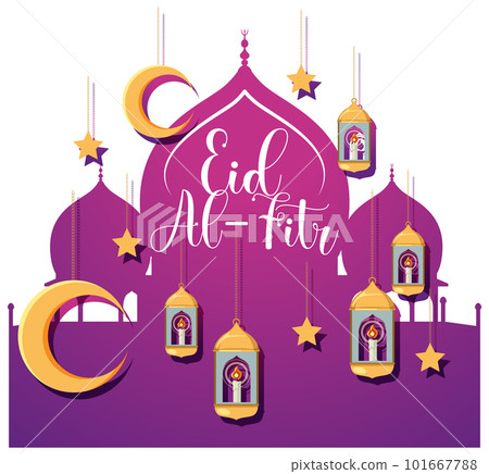 Eid al-Fitr Celebration Banner Design 101667788