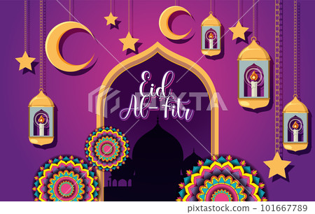 Eid al-Fitr Celebration Banner Design Eid al-Fitr Celebration Banner Design 101667789