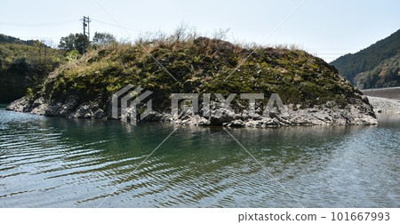 God's megalith floating in the great river 101667993