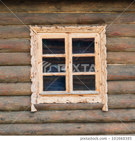 Beautiful new wooden house in the garden with decoration 101668385