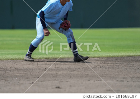 棒球比賽中防守游擊手的內野手 101669197