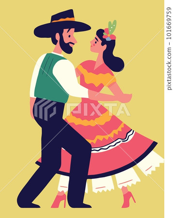 couple dancing at festa junina couple dancing at festa junina 101669759