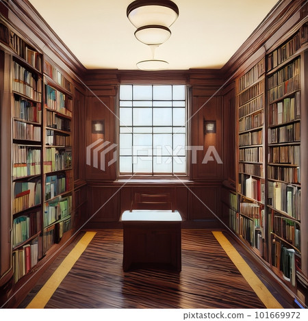 Books in the empty Library. AI Books in the empty Library. AI 101669972