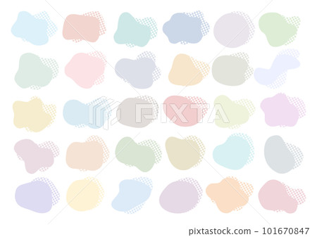 Fluid Shapes Illustration Set: Pale Dot Pattern 101670847