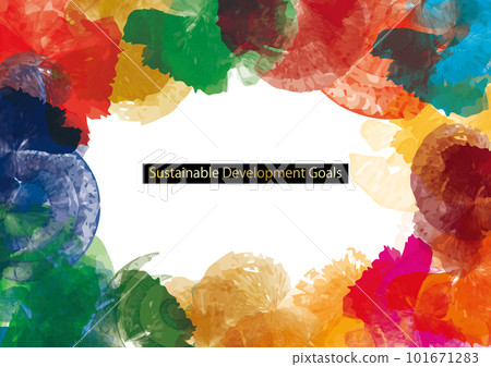 SDGs diversity image ink CMYK abstract frame 11 101671283