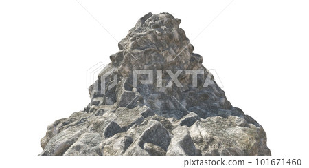 Crag stones Isolated on white background 3d illustration Crag stones Isolated on white background 3d illustration 101671460