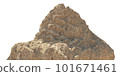 Crag stones Isolated on white background 3d illustration 101671461