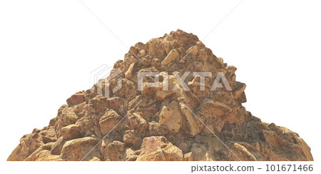 Crag stones Isolated on white background 3d illustration Crag stones Isolated on white background 3d illustration 101671466
