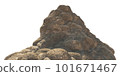Crag stones Isolated on white background 3d illustration 101671467