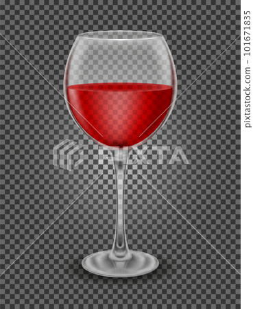 transparent glass for wine and low alcohol drinks vector illustration 101671835