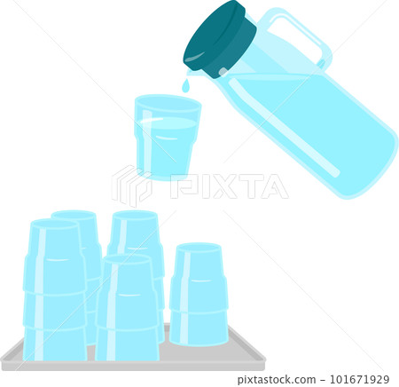 裝滿自助水的玻璃杯 101671929