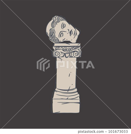Hand drawn vector abstract outline,graphic,line art greek ancient sculpture statue head line art modern drawing.Antique classic statues in trendy style,outline design concept.Antique statue design. Hand drawn vector abstract outline,graphic,line art greek ancient sculpture statue head line art modern drawing.Antique classic statues in trendy style,outline design concept.Antique statue design. 101673033