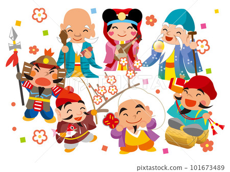 七福神插畫A型 七福神插畫A型 101673489