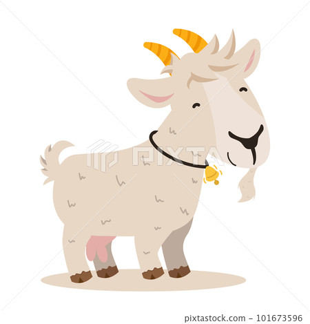 Cute goat cartoon vector flat 101673596