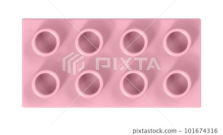 Candy Pink Lego Block Isolated on a White Background. Stock Illustration -  Illustration of design, create: 273838080