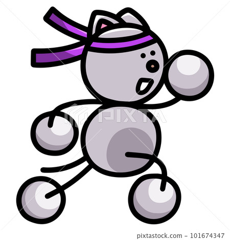Illustration of Nyanmaru running in the marathon (horizontal version) cat Illustration of Nyanmaru running in the marathon (horizontal version) cat 101674347