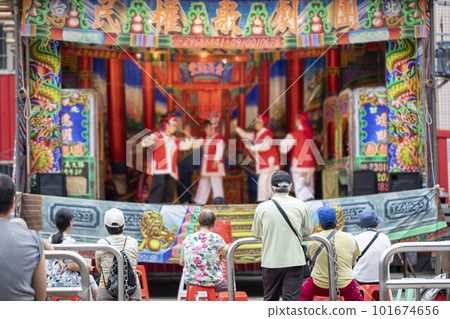 Song Zi, Temple, Taiwan Tradition, Open Stage, Gezai Opera, Temple Fair, Taiwan Tradition, Wild Taiwanese Opera, 101674656