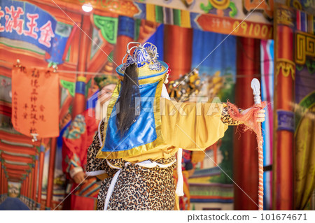 送子、廟會、台灣傳統、露天舞台、歌仔戲、廟會、台灣傳統、野台劇、 101674671