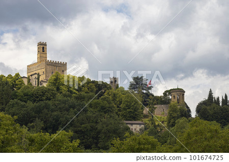 Public monument of Poppi Castle in Tuscany, Italy 101674725