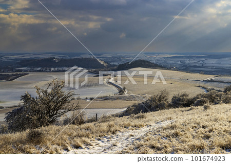 Palava winter landscape, Southern Moravia, Czech Republic 101674923