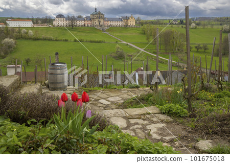 Small vineyard and Kuks hospic, Eastern Bohemia, Czech Republic Small vineyard and Kuks hospic, Eastern Bohemia, Czech Republic 101675018
