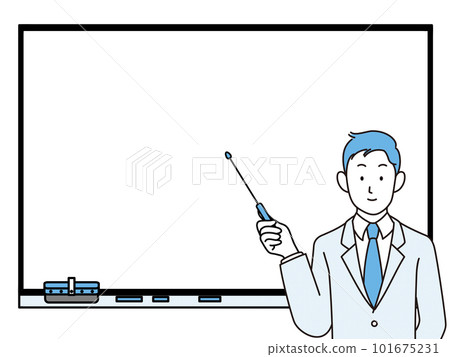 白板上描述的西裝男 101675231