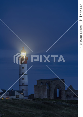 Saint-Mathieu Lighthouse, Pointe Saint-Mathieu in Plougonvelin, Finistere, France Saint-Mathieu Lighthouse, Pointe Saint-Mathieu in Plougonvelin, Finistere, France 101676332