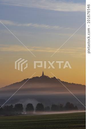 Landscape with Nepomuk castle near Plzen, Western Bohemia, Czech Republic 101676546