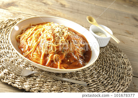 Large Meat Sauce Pasta 101678377