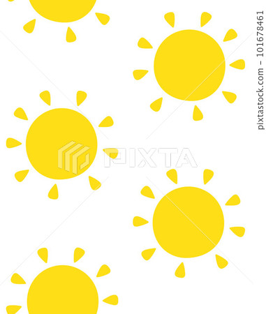 Vector seamless pattern of flat hand drawn sun Vector seamless pattern of flat hand drawn sun 101678461