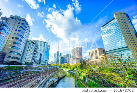 Aqueduct direction seen from Ochanomizu, Tokyo 2023 Aqueduct direction seen from Ochanomizu, Tokyo 2023 101678708