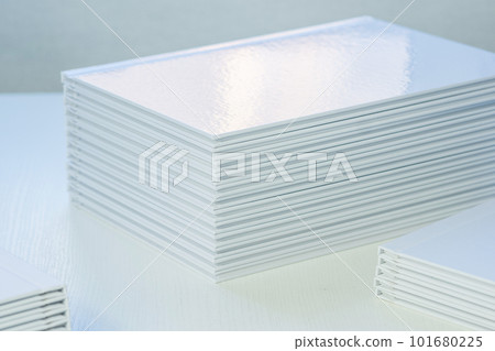pack of printed products, photo books close-up pack of printed products, photo books close-up 101680225