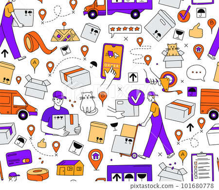 Online service for moving. Moving to a new house. Packing in boxes and delivery by car, van, truck. 101680778