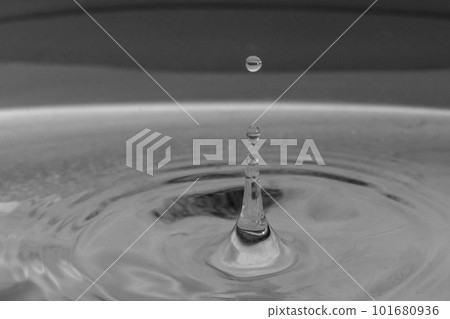 falling drops in water falling drops in water 101680936