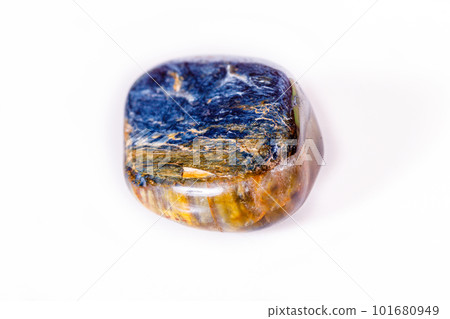Macro mineral stone Petersit PAR on white background 101680949