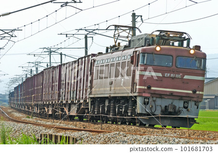 北陸本線西高岡~高岡 JR Freight EF81-116(富山) 北陸本線西高岡~高岡 JR Freight EF81-116(富山) 101681703