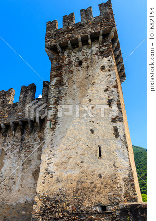 Sasso Corbaro Castle in Bellinzona, Switzerland. UNESCO World Heritage Site 101682153