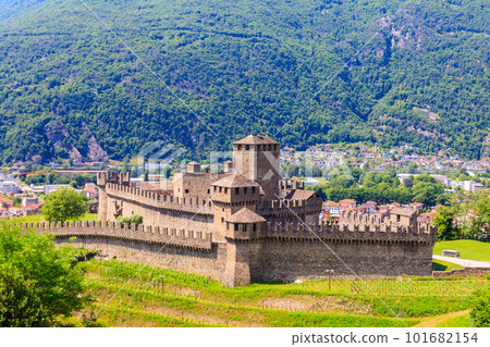 Montebello Castle in Bellinzona, Switzerland. UNESCO World Heritage Site Montebello Castle in Bellinzona, Switzerland. UNESCO World Heritage Site 101682154
