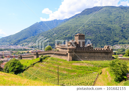 Montebello Castle in Bellinzona, Switzerland. UNESCO World Heritage Site Montebello Castle in Bellinzona, Switzerland. UNESCO World Heritage Site 101682155