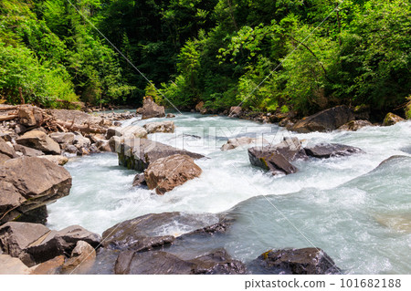 View of the Kander river in Switzerland View of the Kander river in Switzerland 101682188