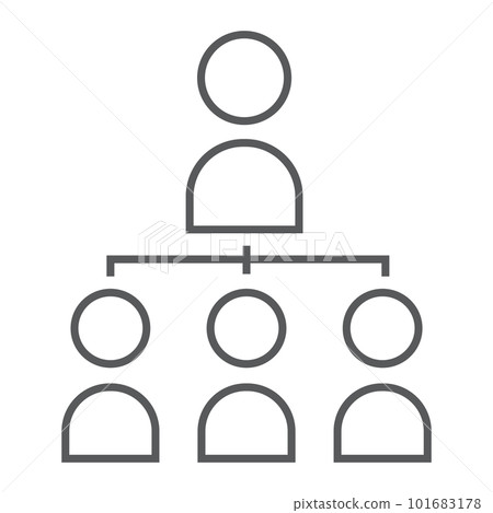 Leadership thin line icon, development and business, leader sign vector graphics, a linear pattern on a white background, eps 10. 101683178