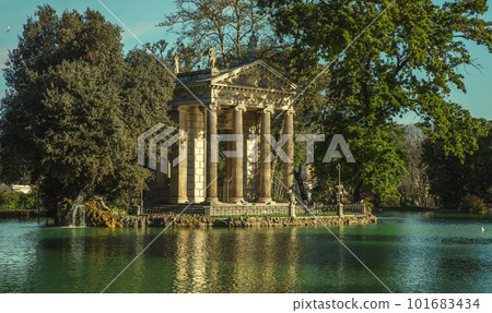 Temple of Aesculapius in Villa Borghese gardens in Rome, Italy Temple of Aesculapius in Villa Borghese gardens in Rome, Italy 101683434