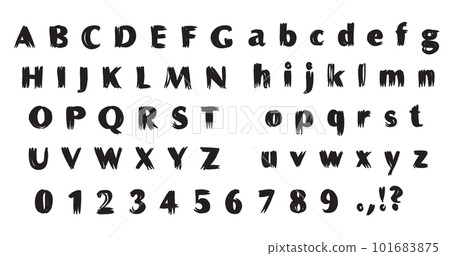 Expressive handwritten display alphabet Expressive handwritten display alphabet 101683875