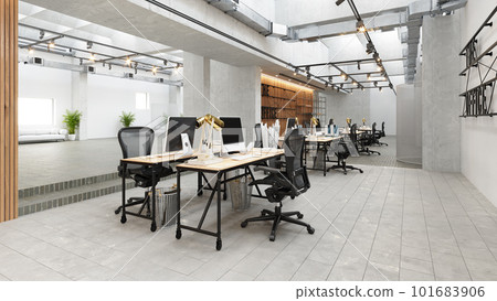 Office interior in loft style. 101683906