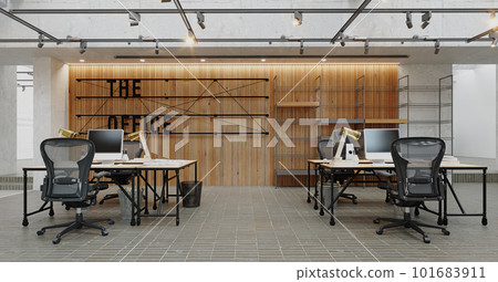 Office interior in loft style. 101683911