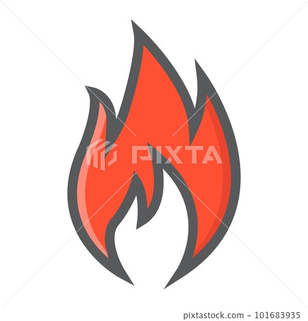 Flammable symbol filled outline icon, logistic and delivery, fire sign vector graphics, a colorful line pattern on a white background, eps 10. Flammable symbol filled outline icon, logistic and delivery, fire sign vector graphics, a colorful line pattern on a white background, eps 10. 101683935