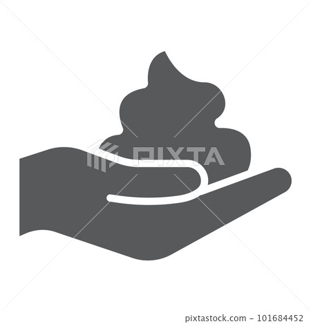 Shaving foam glyph icon, face and care, shaving cream sign, vector graphics, a solid pattern on a white background, eps 10. Shaving foam glyph icon, face and care, shaving cream sign, vector graphics, a solid pattern on a white background, eps 10. 101684452