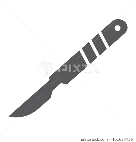 Scalpel glyph icon, cut and surgeon, medical blade sign, vector graphics, a solid pattern on a white background, eps 10. 101684739